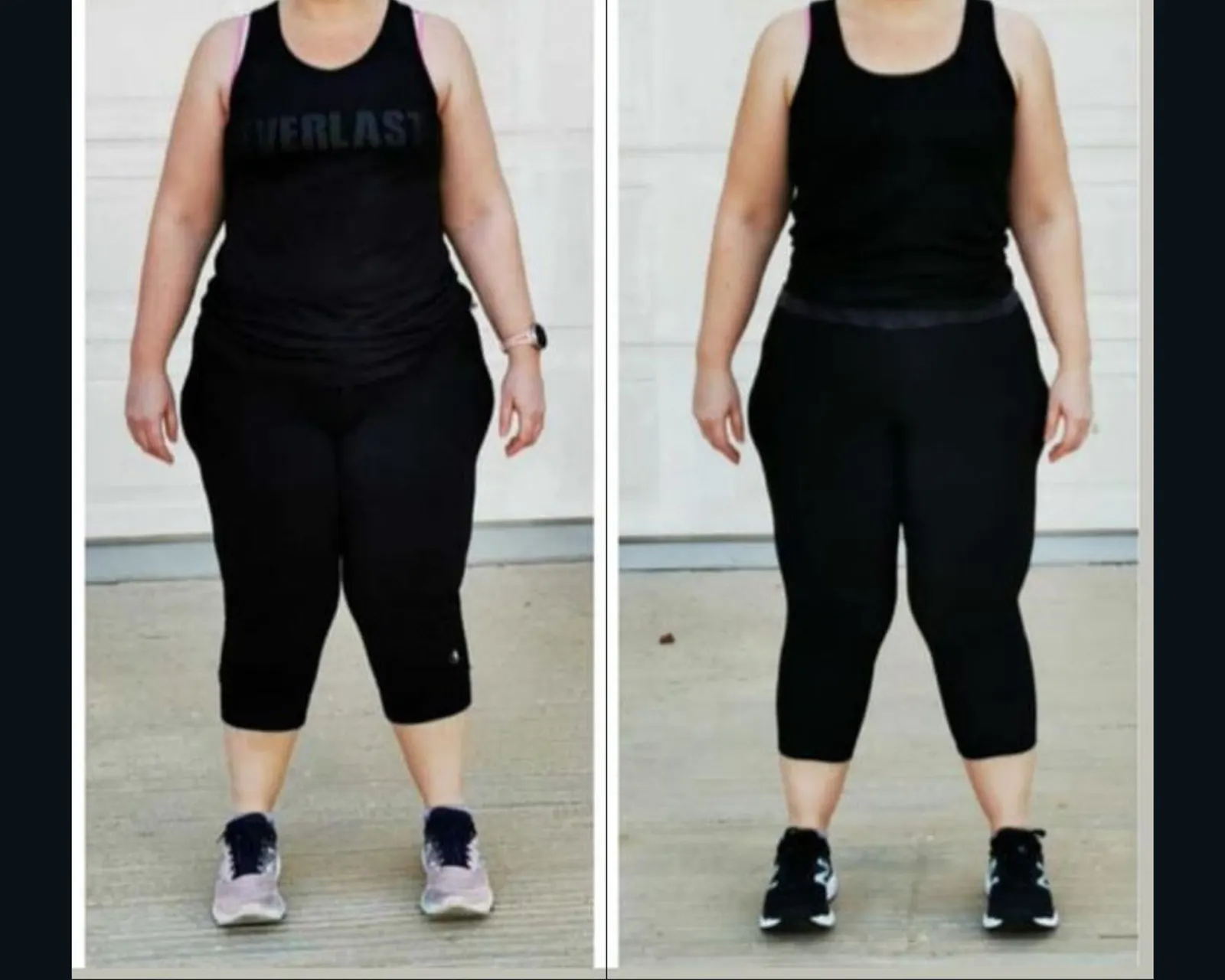 Kylie before and after, three months apart